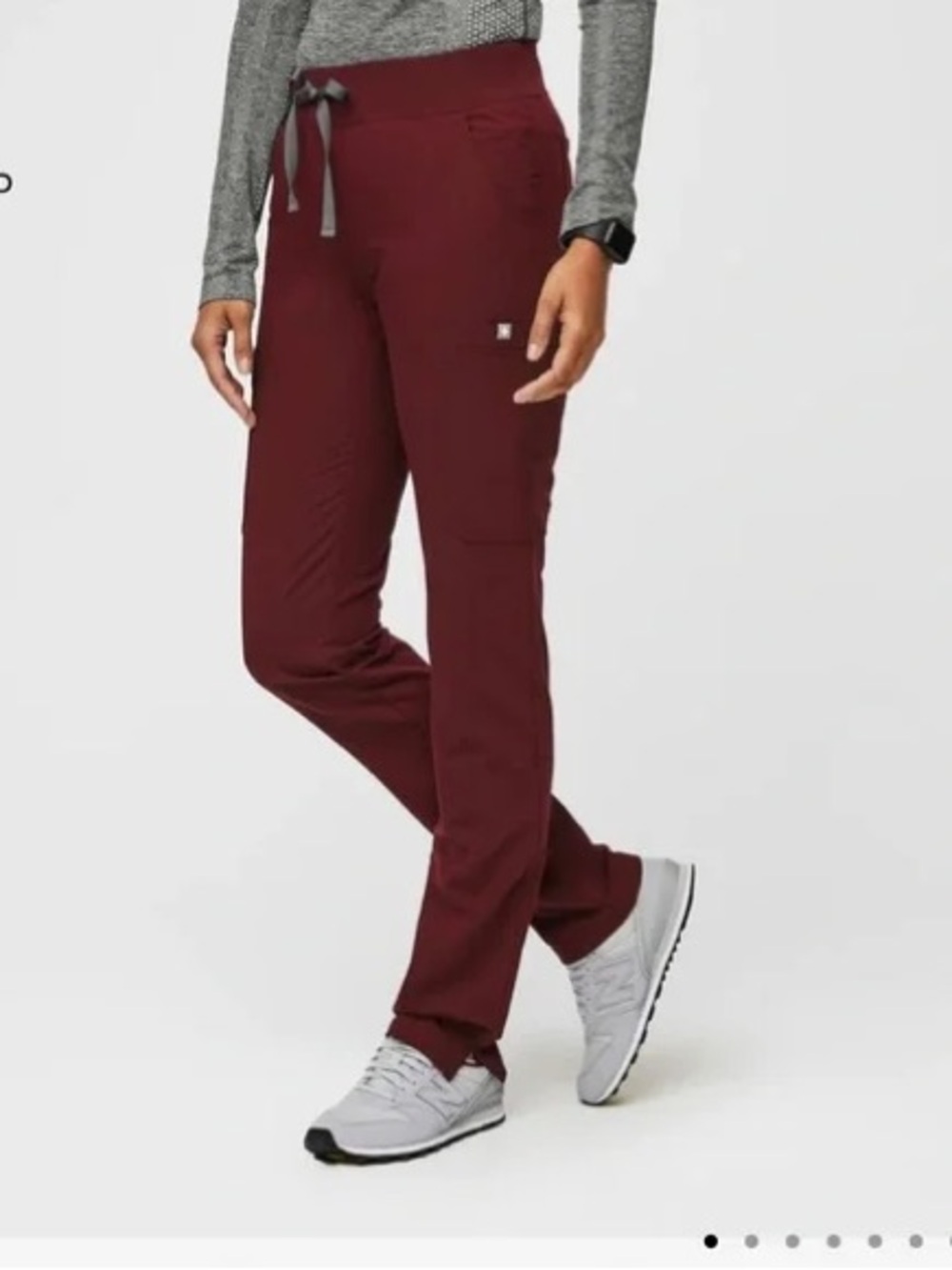 NWT FIGS‎ Yola High Waisted Pant in Burgundy.